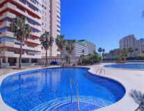 outdoor, swimming pool, pool, sky, ground, water, building, palm tree, resort